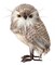 Contemporary Home Living 9" Gray and White Furry Owl Christmas Plush Figure